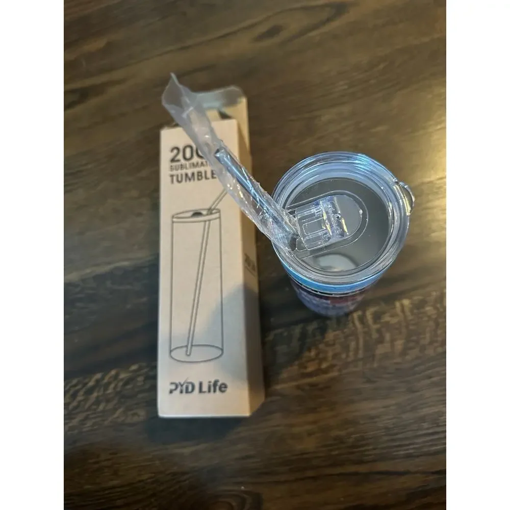 PMD Life 20 oz Plastic Tumbler 2-Piece w/ Slide Lock Lid & Straw Music